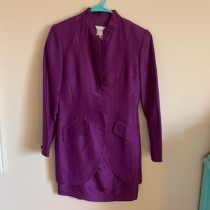 Hugo Buscati purple silk suit